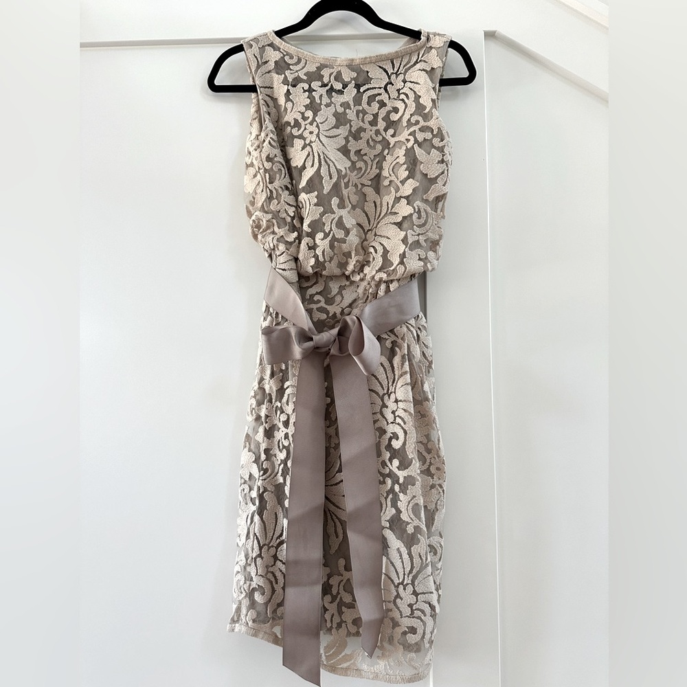 Tadashi Shoji - lace dress with bow